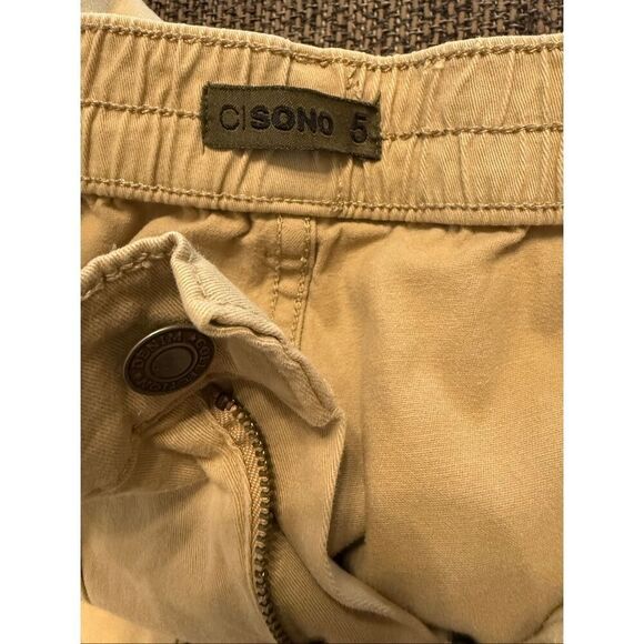 Cisono Juniors Khaki Cargo Jogger Pants Size 5 - Picture 3 of 7